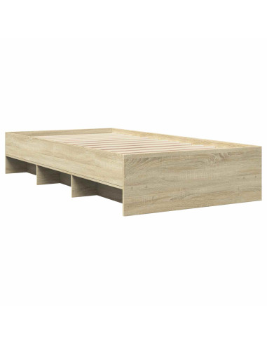 Struttura del letto con lo scaffale Rovere Sonoma 80 x 200 cm