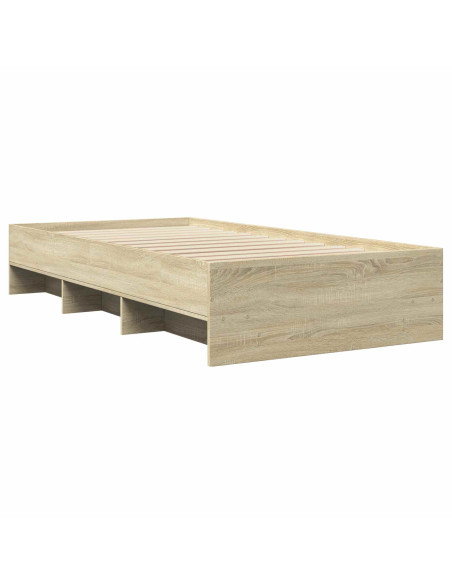 Struttura del letto con lo scaffale Rovere Sonoma 80 x 200 cm