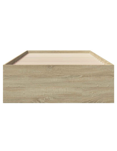 Struttura del letto con lo scaffale Rovere Sonoma 80 x 200 cm