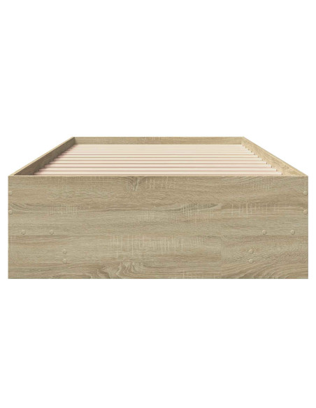 Struttura del letto con lo scaffale Rovere Sonoma 80 x 200 cm