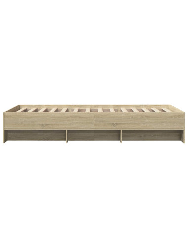 Struttura del letto con lo scaffale Rovere Sonoma 80 x 200 cm
