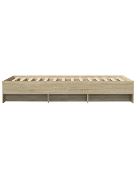 Struttura del letto con lo scaffale Rovere Sonoma 80 x 200 cm