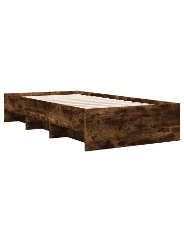 Struttura del letto con lo scaffale Rovere Fumo 80 x 200 cm