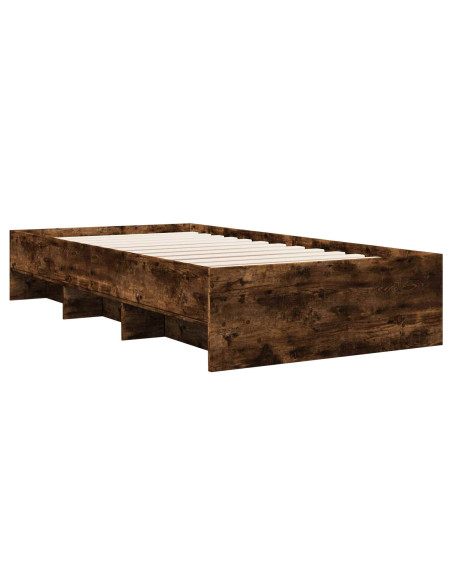 Struttura del letto con lo scaffale Rovere Fumo 80 x 200 cm