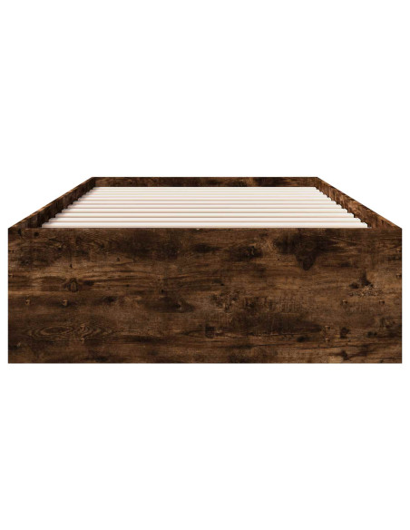Struttura del letto con lo scaffale Rovere Fumo 80 x 200 cm