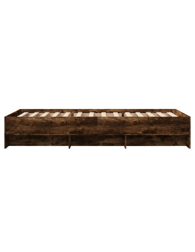 Struttura del letto con lo scaffale Rovere Fumo 80 x 200 cm