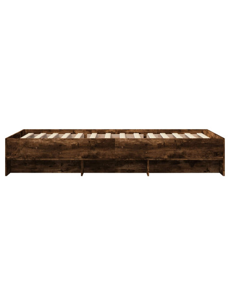 Struttura del letto con lo scaffale Rovere Fumo 80 x 200 cm