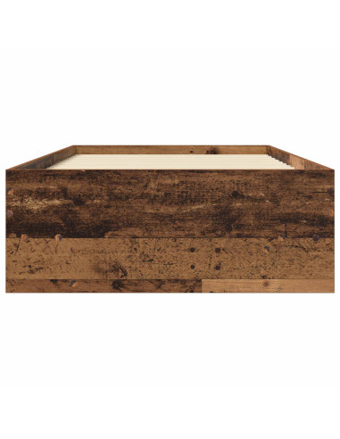 Struttura del letto con lo scaffale Legno antico 80 x 200 cm