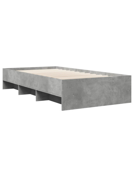 Struttura del letto con lo scaffale Sonoma grigio 80 x 200 cm