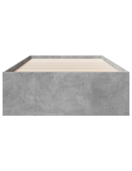 Struttura del letto con lo scaffale Sonoma grigio 80 x 200 cm