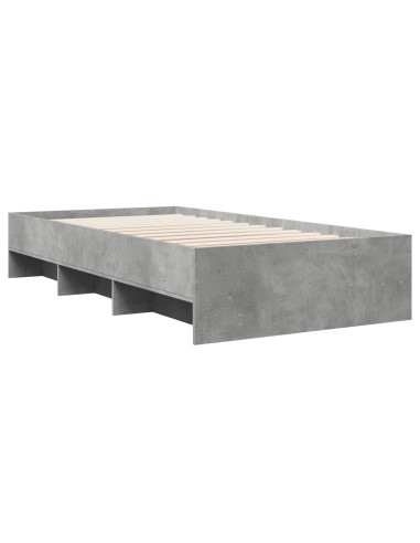 Struttura del letto con lo scaffale Grigio Cemento 80 x 200 cm