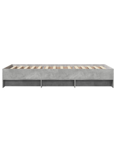 Struttura del letto con lo scaffale Grigio Cemento 80 x 200 cm