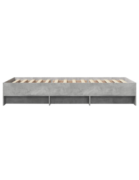 Struttura del letto con lo scaffale Grigio Cemento 80 x 200 cm