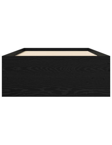 Struttura del letto con lo scaffale Rovere Nero 80 x 200 cm