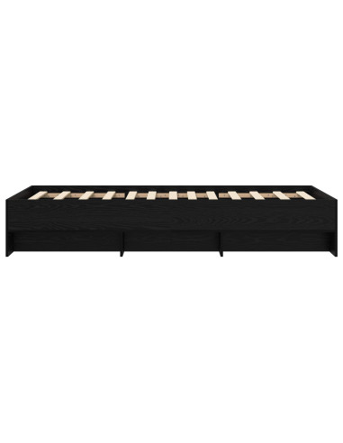 Struttura del letto con lo scaffale Rovere Nero 80 x 200 cm