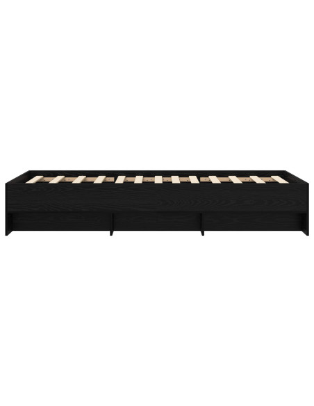 Struttura del letto con lo scaffale Rovere Nero 80 x 200 cm