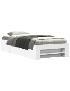 Telaio del letto con storage con cassetto Bianco 80 x 200 cm 2