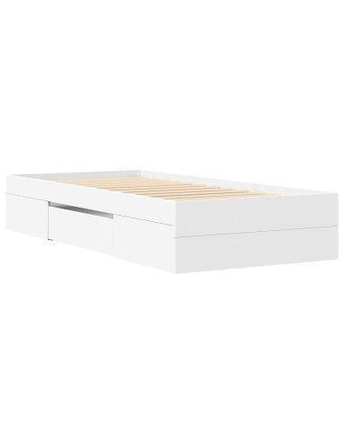 Telaio del letto con storage con cassetto Bianco 80 x 200 cm