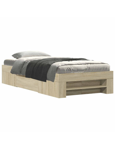 Telaio del letto con storage Rovere Sonoma 80 x 200 cm