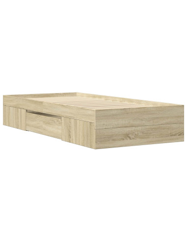 Telaio del letto con storage Rovere Sonoma 80 x 200 cm