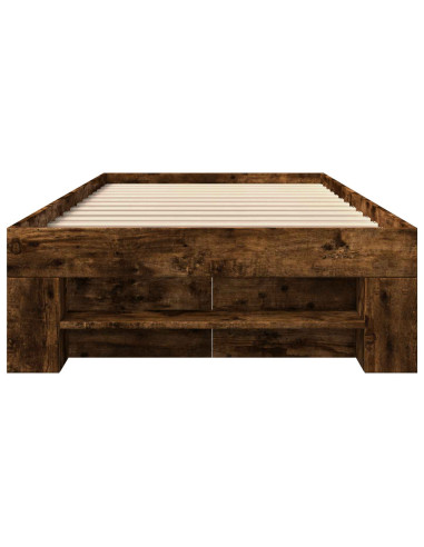 Telaio del letto con storage Rovere Fumo 80 x 200 cm