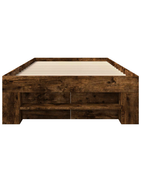 Telaio del letto con storage Rovere Fumo 80 x 200 cm