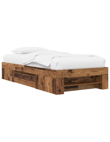 Telaio del letto con storage Legno antico 80 x 200 cm