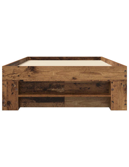 Telaio del letto con storage Legno antico 80 x 200 cm