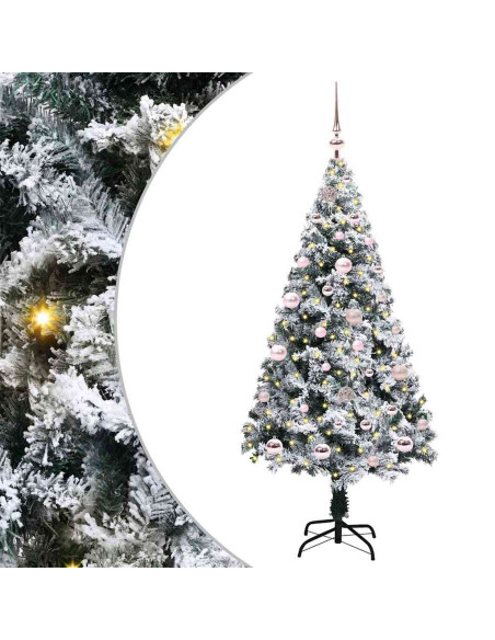 Albero di Natale artificiale con 150 LED Bianco 150 cm
