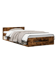 Telaio del letto con storage Rovere Fumo 80 x 200 cm 2