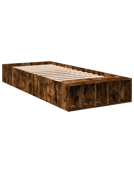 Telaio del letto con storage Rovere Fumo 80 x 200 cm