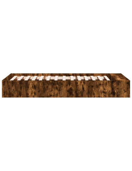 Telaio del letto con storage Rovere Fumo 80 x 200 cm