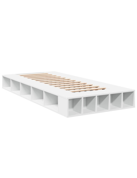 Telaio del letto con storage con lo scaffale Bianco 80 x 200 cm