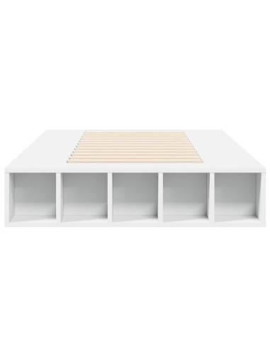 Telaio del letto con storage con lo scaffale Bianco 80 x 200 cm