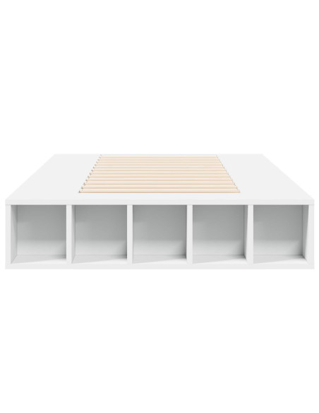 Telaio del letto con storage con lo scaffale Bianco 80 x 200 cm
