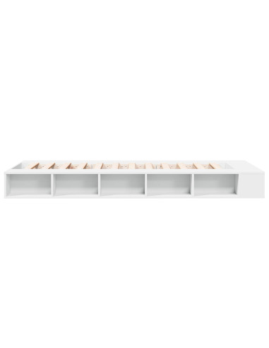 Telaio del letto con storage con lo scaffale Bianco 80 x 200 cm