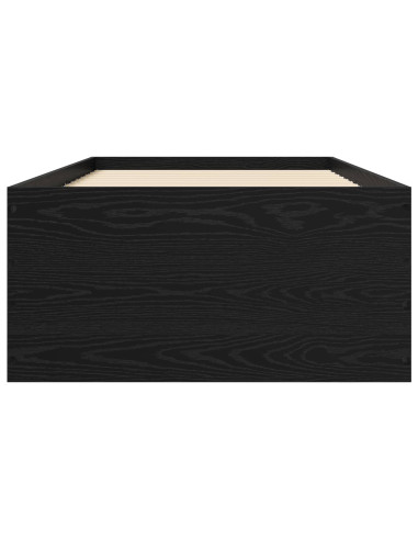 Struttura letto a pavimento Rovere Nero 80 x 200 cm