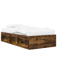 Telaio del letto con storage Rovere Fumo 80 x 200 cm 2