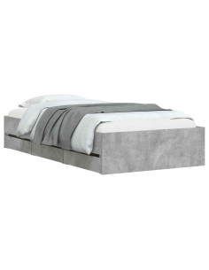 Telaio del letto con storage Sonoma grigio 80 x 200 cm 2