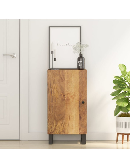 Credenza con Anta 40x31x75 cm in Legno Massello di Mango