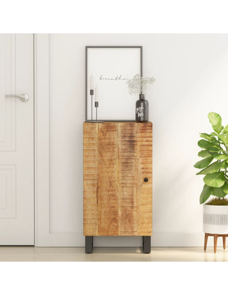 Credenza con Anta 40x31x75 cm in Legno Massello di Mango