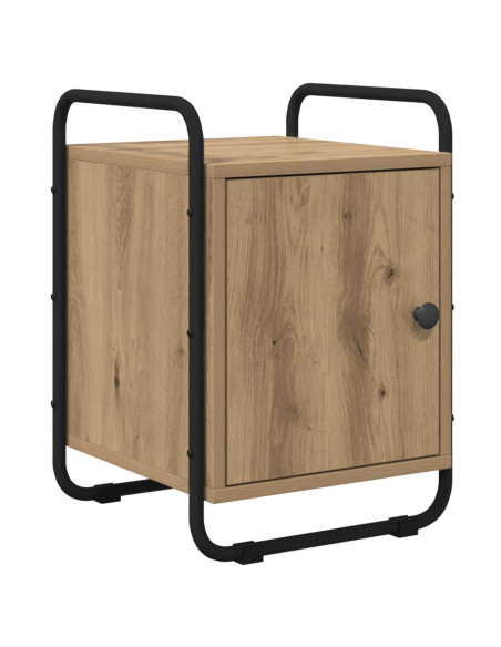 Armadio da Notte 2 pz Rovere Artigianale Legno ingegnerizzato