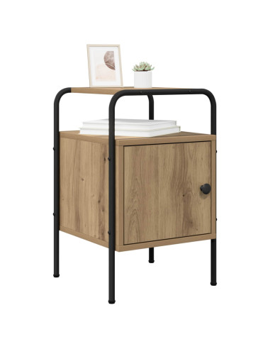 Armadio da Notte 2 pz Rovere Artigianale Legno ingegnerizzato