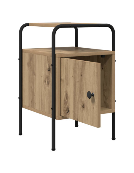 Armadio da Notte 2 pz Rovere Artigianale Legno ingegnerizzato