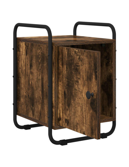 Armadio da Notte 2 pz Rovere Fumo Legno ingegnerizzato