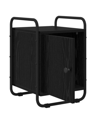 Armadio da Notte 2 pz Rovere Nero Legno ingegnerizzato