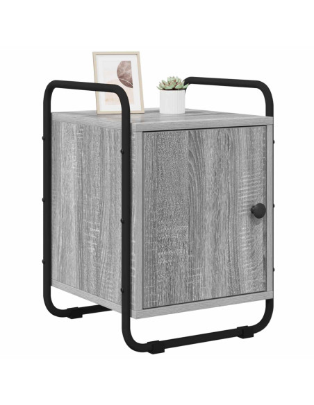 Armadio da Notte 2 pz Sonoma grigio Legno ingegnerizzato
