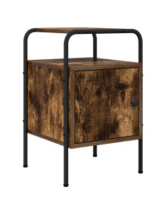 Armadio da Notte Rovere Fumo Legno ingegnerizzato 2