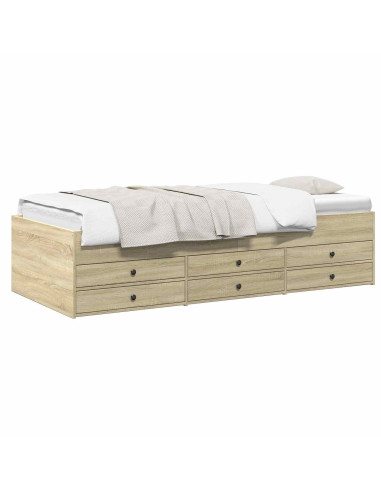 Telaio del letto con storage Rovere Sonoma 80 x 200 cm