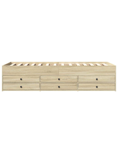 Telaio del letto con storage Rovere Sonoma 80 x 200 cm
